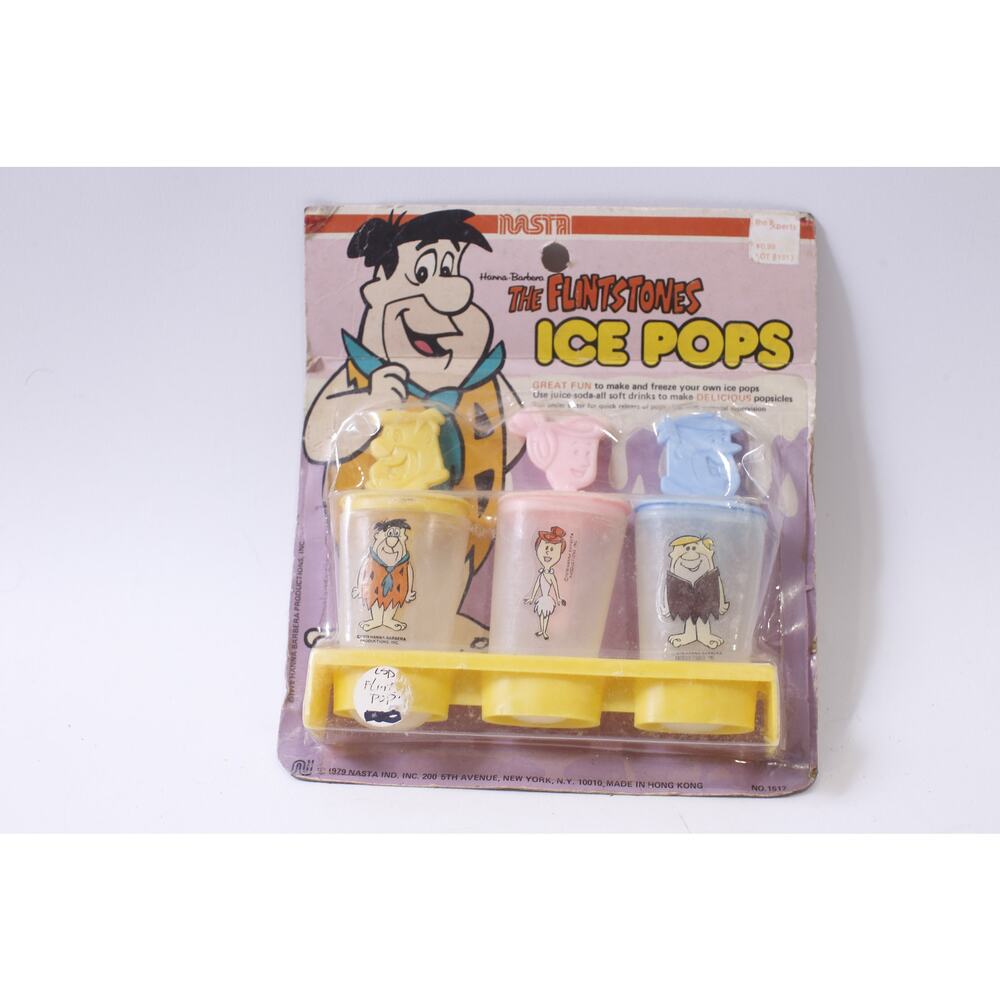 The Flintstones, Ice Pops, MIP, Popcicle, 1979, Nasta Kitchen Decor, Collectible